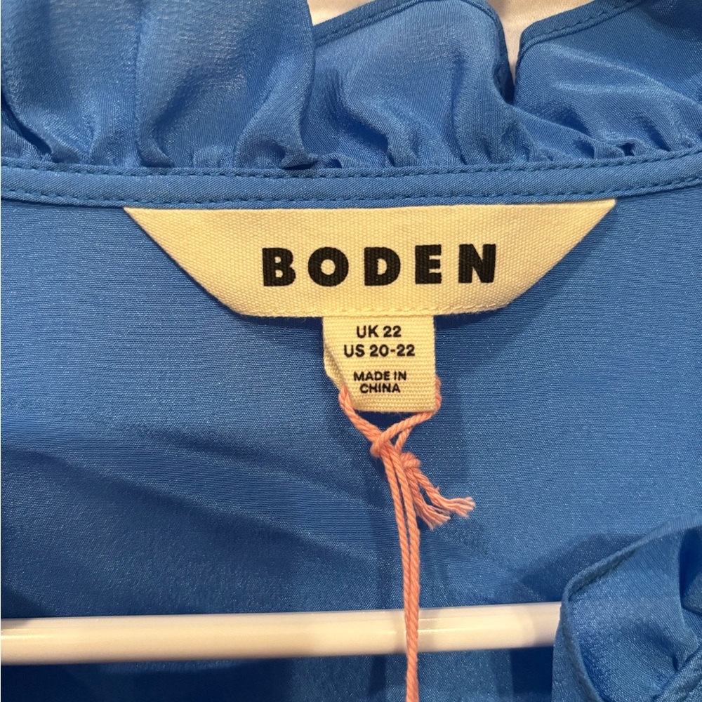 Boden Blue Ruffle Blouse - Picture 5 of 9